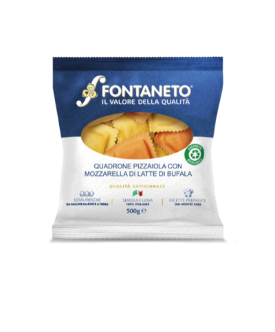 2 - FONTANETO Quadrone pizzaiola con bufala 4 x 500 g (38 ~ x 13 g  500 g) - TMC 12 giorni - 5 minuti di cottura