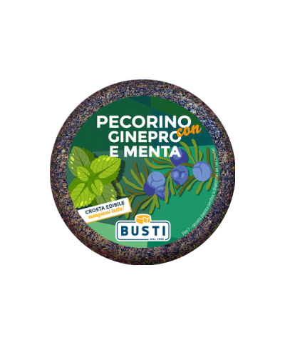 1 - BUSTI Pecorino with juniper and mint 600 g - EXP 2 months - aged 1 month
