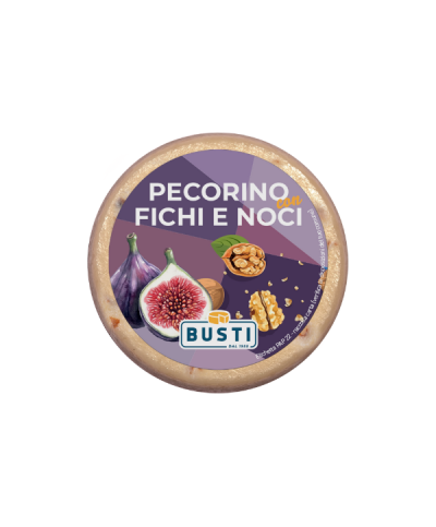 1 - BUSTI Pecorino aux figues et aux noix 600 g - DLC 2 mois - affiné 20 jours