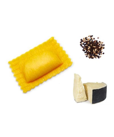 1 - FONTANETO Ravioli Raviolaccio ripieno formaggio e pepe (4 x 41~ x 12 g  2 kg) TMC 1 mesi - 5 minuti di cottura