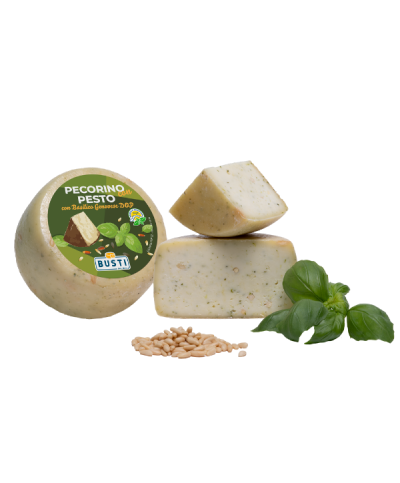 1 - BUSTI Pecorino avec du Pesto 900 g - DLC 2 mois - affiné 6 semaines