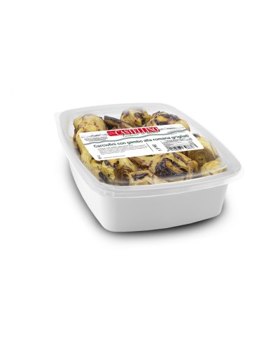 1 - CASTELLINO - Grilled artichokes with stem in sunflower oil - 1,9 kg Tub - EXP 6 months