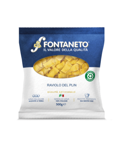 2 - FONTANETO Ravioli Plin ripieno carne di maiale e manzo 4 x 500 g (166~ x 3 g  500 g) TMC 3 settimane - 5 minuti di cottura
