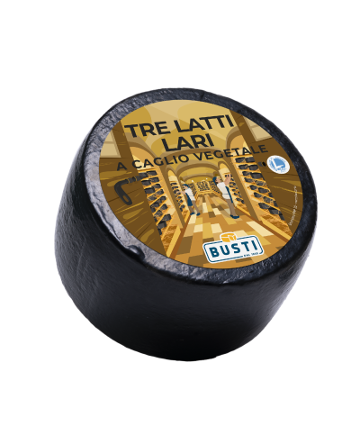 1 - BUSTI Cheese "Tre Latti Lari" with vegetable rennet 2,5 kg - EXP 3 months - aged 2 months