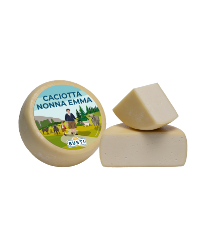 1 - BUSTI Caciotta "grandma Emma" 2 kg - EXP 3 months - aged 20 days