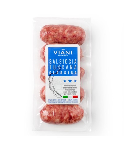1 - SALUMIFICIO VIANI Pure pork natural sausage - 5 x 60 g  300 g - EXP 28 days