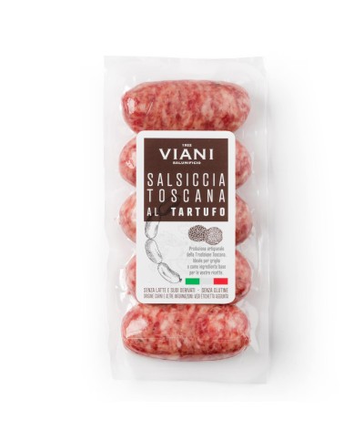 1 - SALUMIFICIO VIANI Salsiccia di puro suino con tartufo - 5 x 60 g  300 g - TMC 28 giorni