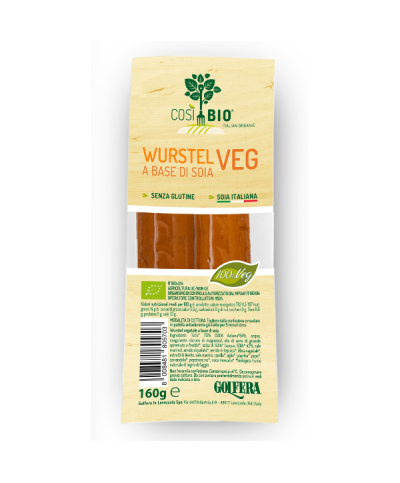1 - COSI' BIO Veggie-Würstchen auf Sojabasis 2x80 gr  160 gr - RLZ 2 Wochen