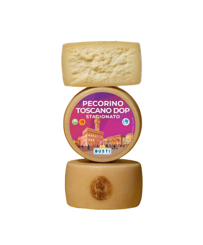 1 - BUSTI gereifter Pecorino Toscano 2,5 kg - RLZ 3 Monate - 4 Monate gereift