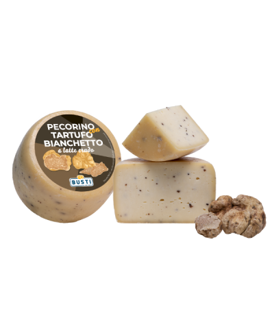 1 - BUSTI Pecorino à la truffe blanche 1 kg - DLC 2 mois - vieilli 45 jours