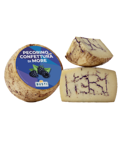 1 - BUSTI Pecorino with blackberry jam 2,5 kg - EXP 2 months - aged 2 months
