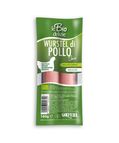 1 - BIO DELIZIE Organic chicken wurstel 2x80 gr  160 gr - EXP 3 weeks